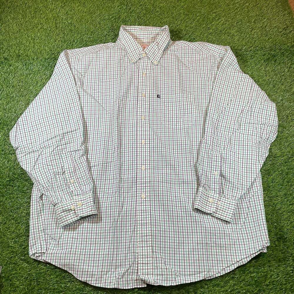 Brooks Brothers 346 Men's XXL Green Purple Plaid Long Sleeve Button Down Shirt